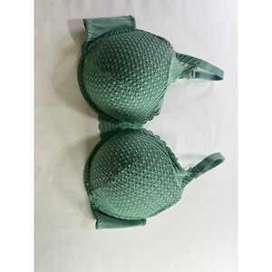 Auden Women Sage Green Lace Plunge Coverage Push-Up Bra 42D Underwire Padded